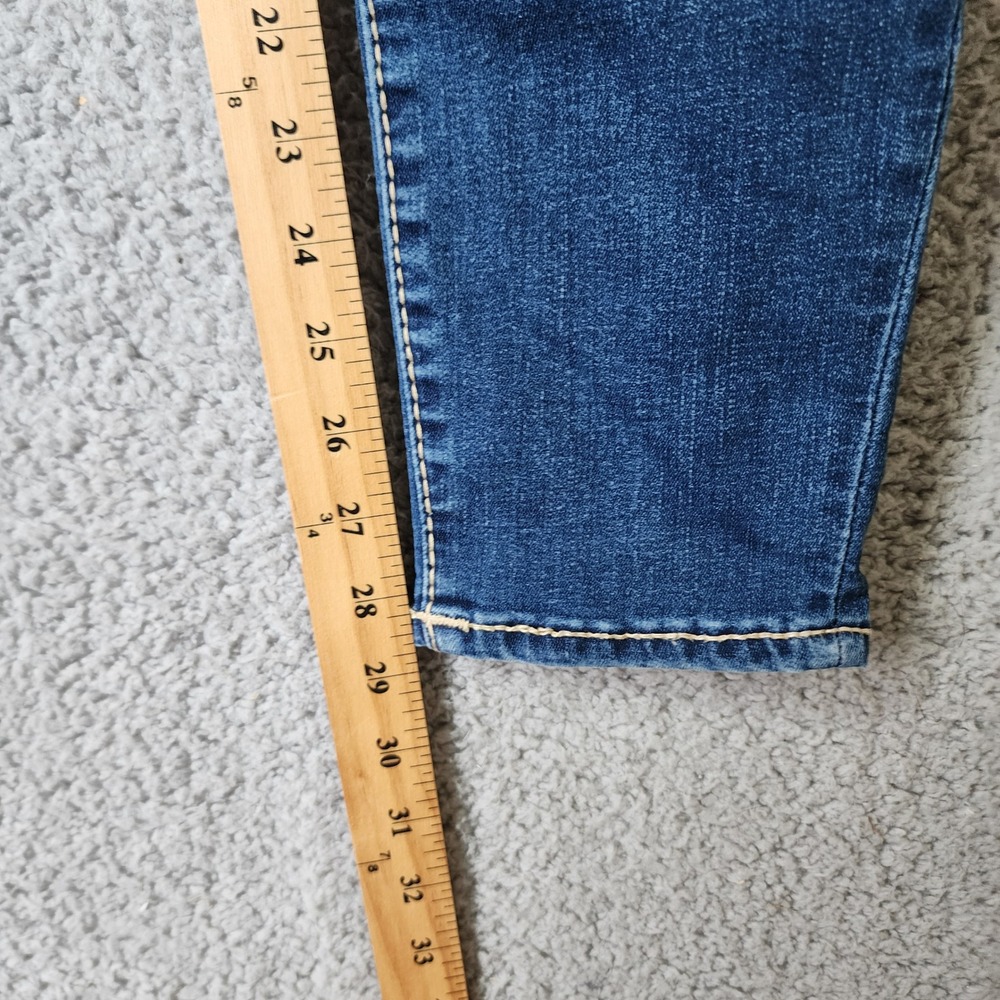 True Religion Halle Super Skinny Jeans Womens 32 Blue High Rise Contrast Stitch - Picture 8 of 16